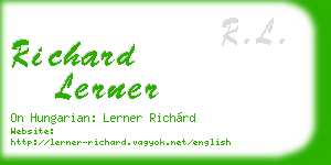 richard lerner business card